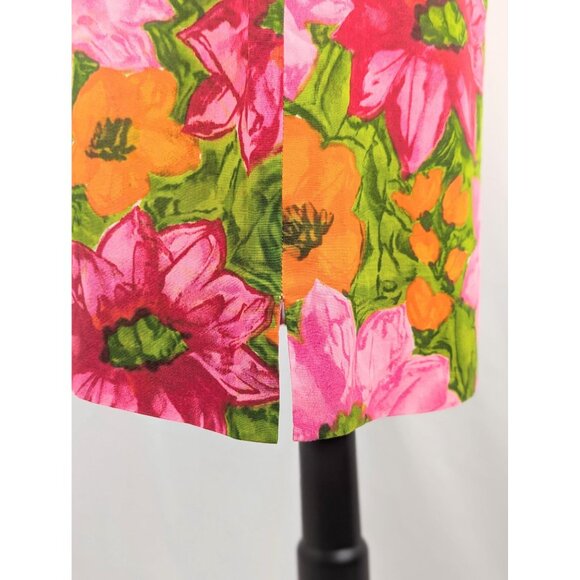 Women's Authentic Vintage Hawaiian Tropical Mini Sheath Dress Floral Luau Dress - Picture 7 of 10